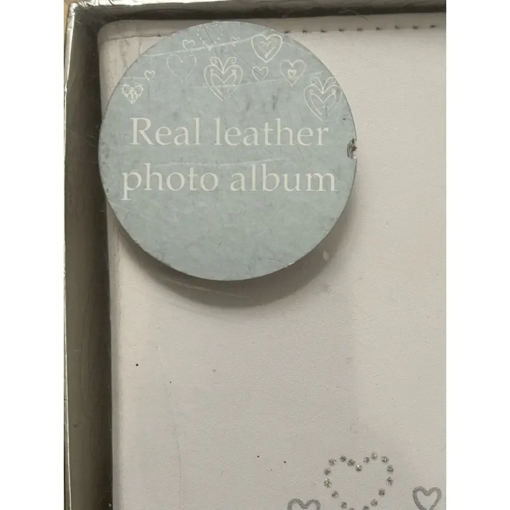 Hortense B. Hewitt brand white real leather wedding photo album scrapbook